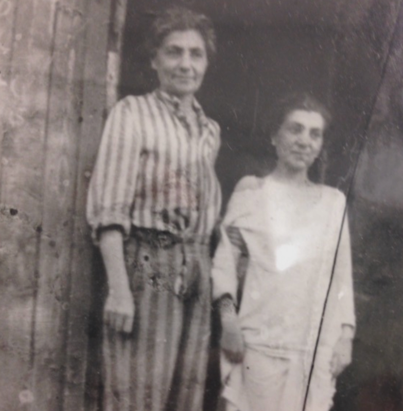 Ester Dancygier and Gitla Kleiman, April 15, 1945